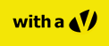 with a v